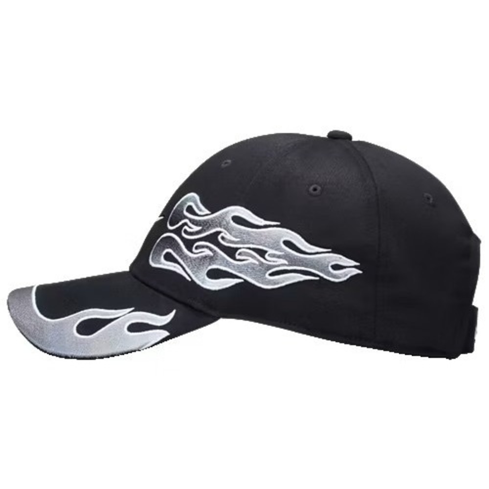 Nike Club Cap 2 Black Silver Flame Embroidered Hat IH9258-010 Men's M/L NWT - Picture 2 of 6